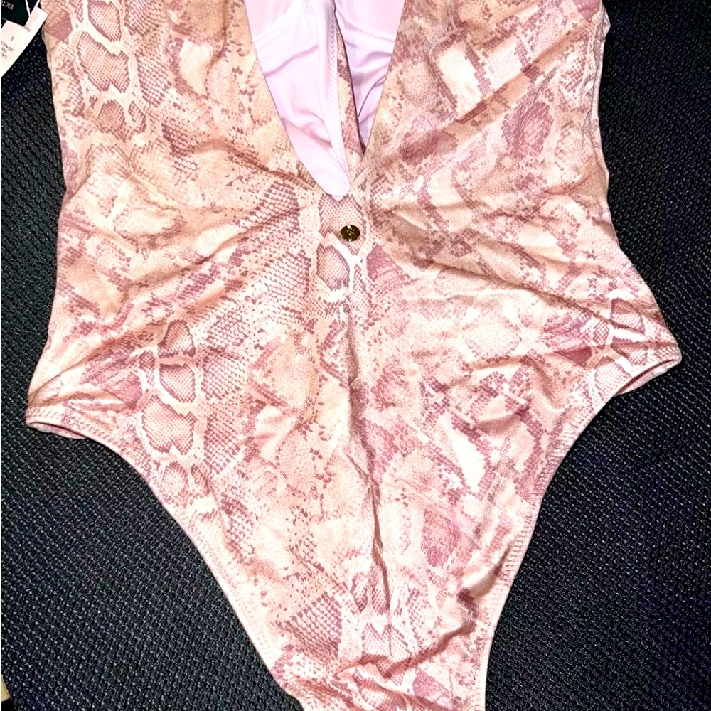 Victoria's Secret Pink Snake Skin Bodysuit or One Piece Swimsuit NWOT - Picture 5 of 5